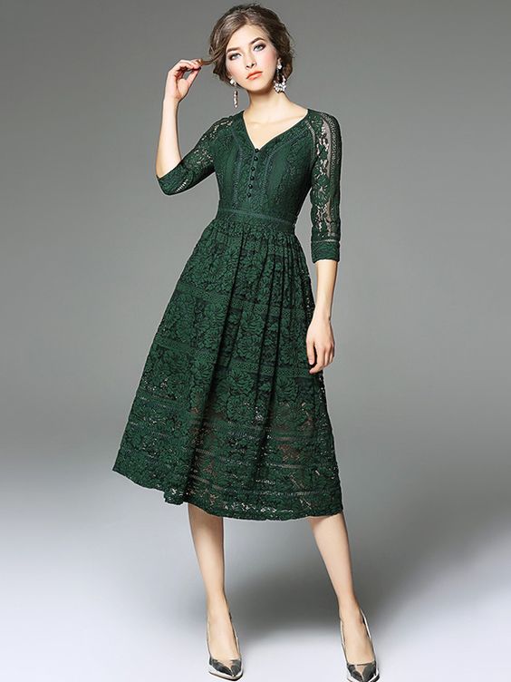 Bijuterii pentru rochie verde