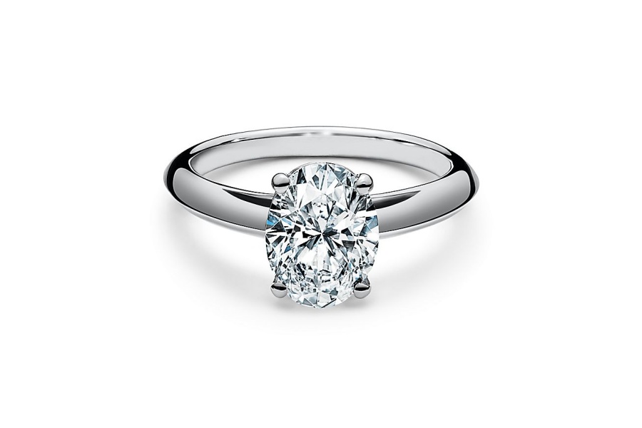 inel cu diamant - oval cut
