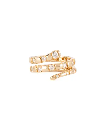 Inel sarpe din aur de 18k cu diamante naturale