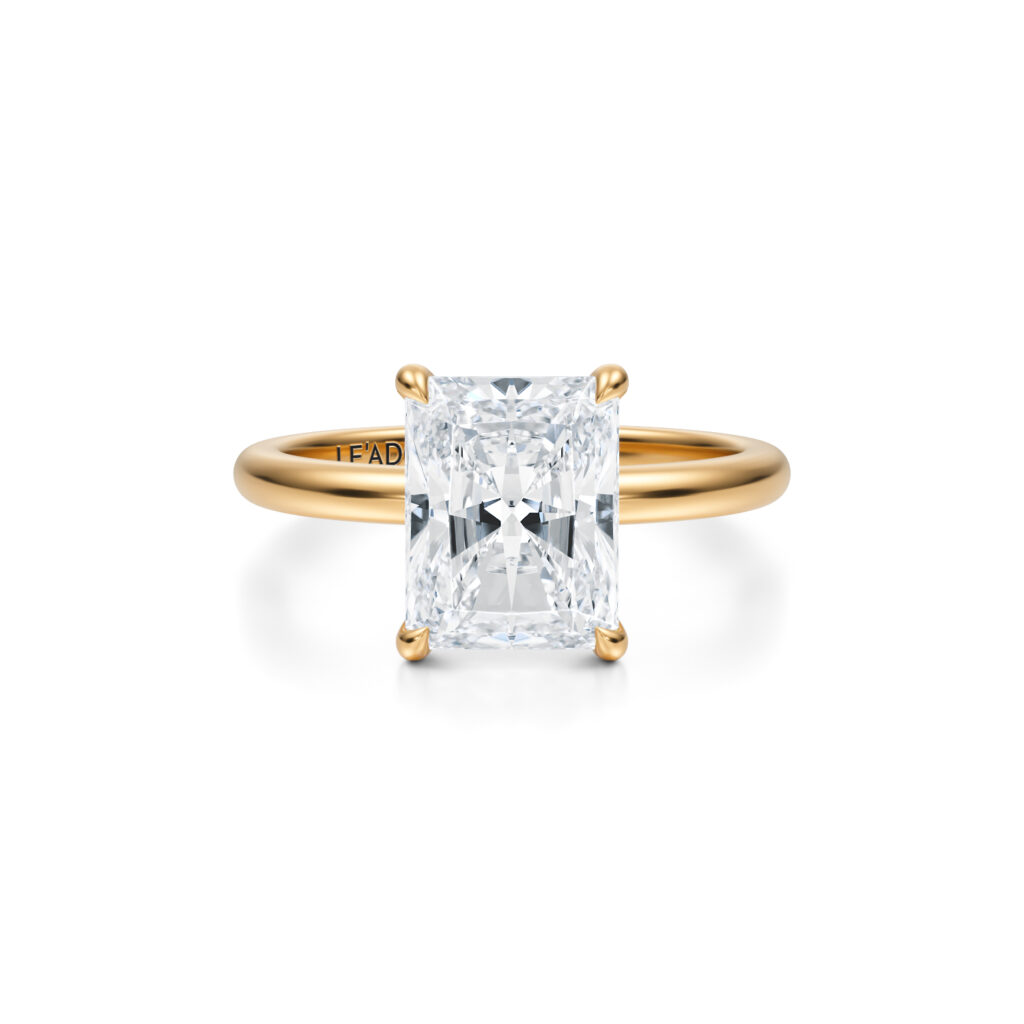 Inel de logodna Radiant diamond de 1ct din aur