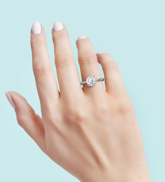 Inel de logodna Round diamond de 1ct din aur