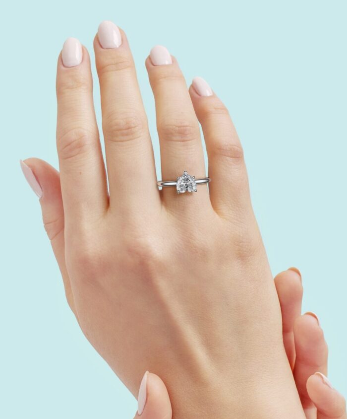 Inel de logodna Heart diamond de 1ct din aur