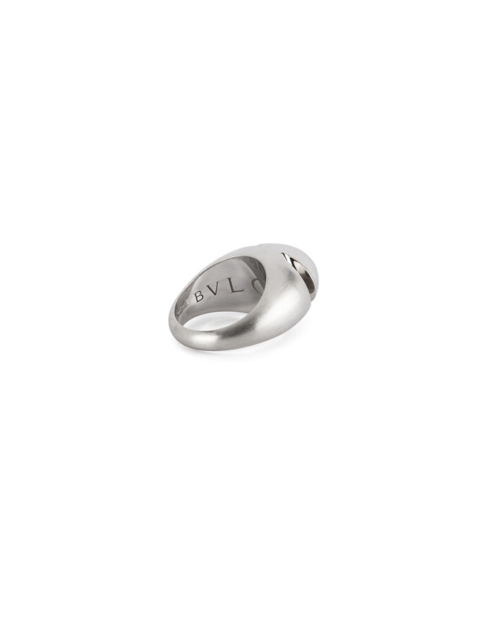 Inel original Bvlgari din aur alb de 18k