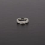 Inel Eternity din aur alb de 18k cu diamante naturale