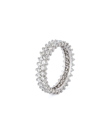 Inel Eternity din aur alb de 18k cu diamante naturale
