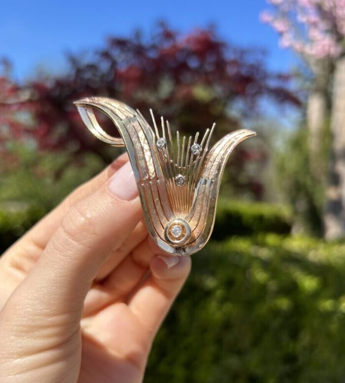 Set din aur de 18k cu diamante naturale