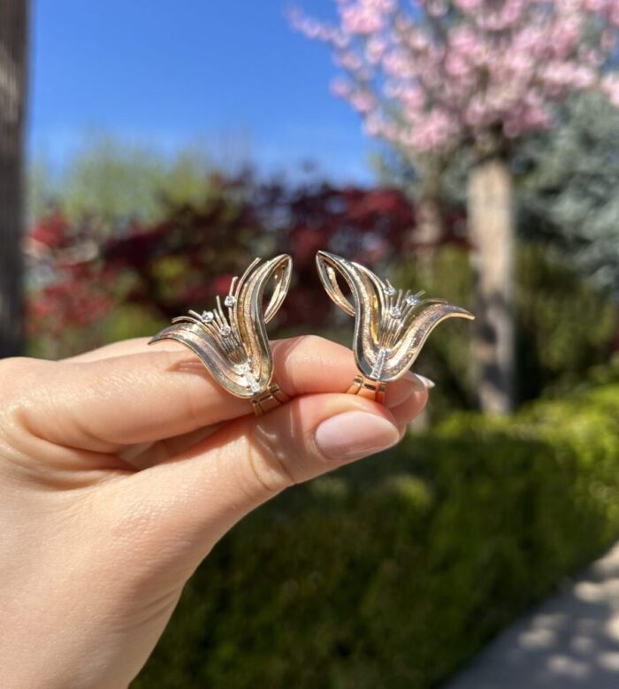 Set din aur de 18k cu diamante naturale