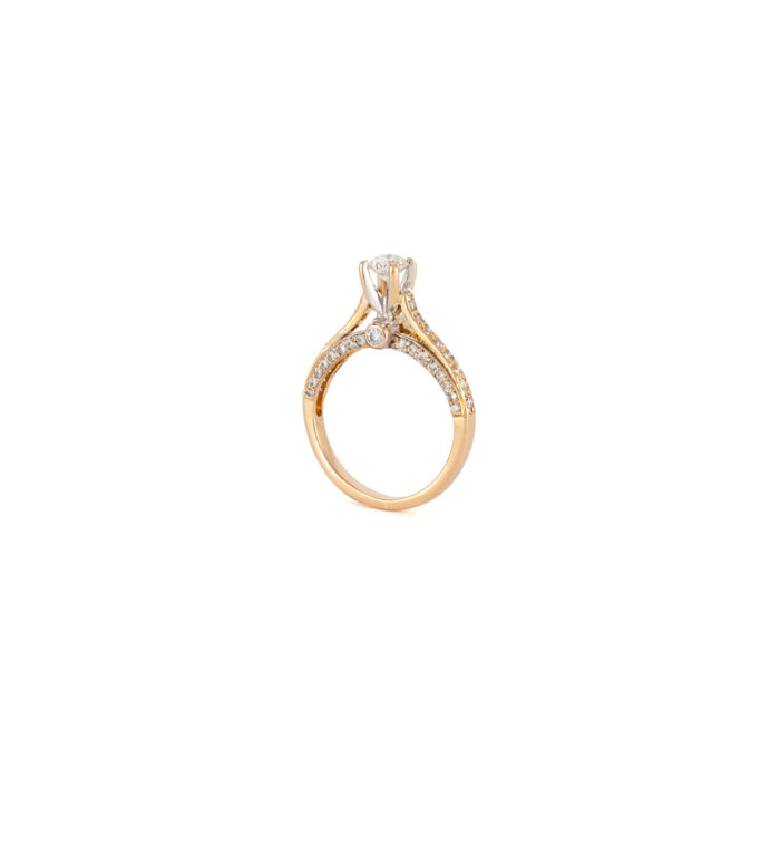 Inel de logodna din aur de 18k cu diamante naturale