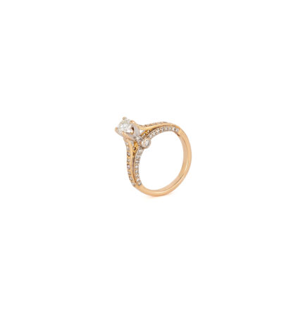 Inel de logodna din aur de 18k cu diamante naturale