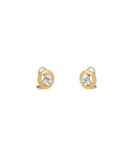Cercei aur de 18k cu diamante naturale
