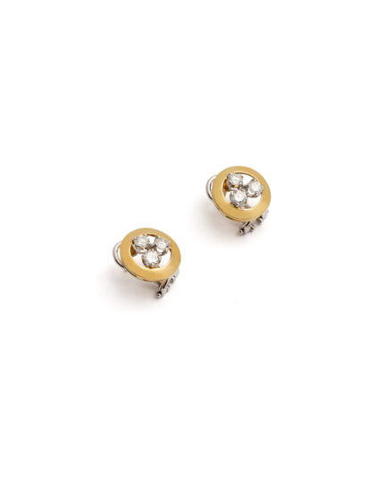 Cercei aur de 18k cu diamante naturale
