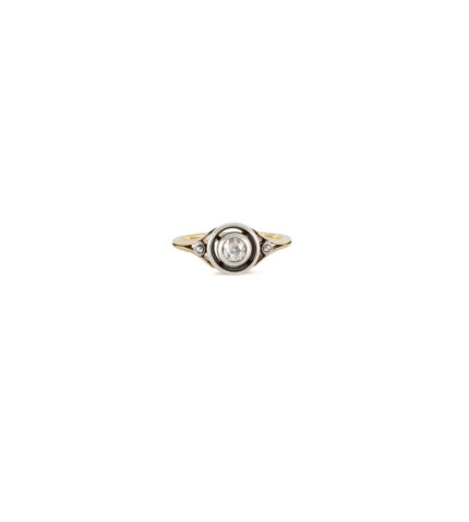 Set vintage din aur de 18k cu diamante naturale