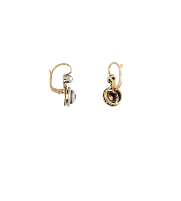Set vintage din aur de 18k cu diamante naturale