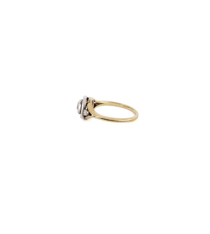 Set vintage din aur de 18k cu diamante naturale