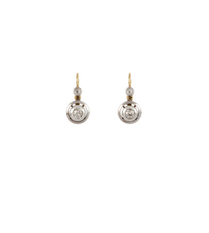 Set vintage din aur de 18k cu diamante naturale