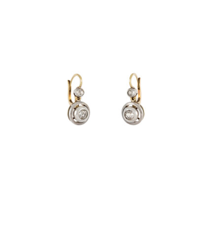 Set vintage din aur de 18k cu diamante naturale
