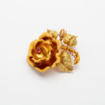 Brosa vintage din aur de 18k
