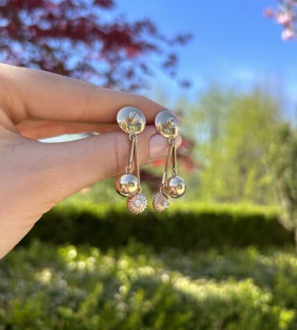 Cercei din aur de 18k cu diamante naturale