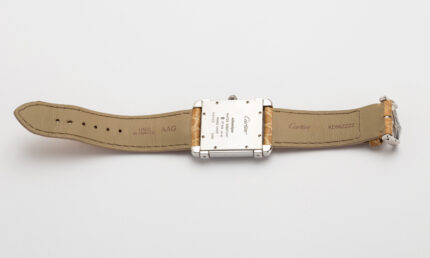 Ceas original Cartier, mecanic, din platina cu diamante naturale