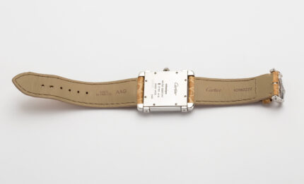 Ceas original Cartier, mecanic, din platina cu diamante naturale