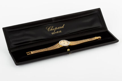 Ceas mecanic Chopard din aur de 18k cu diamante naturale