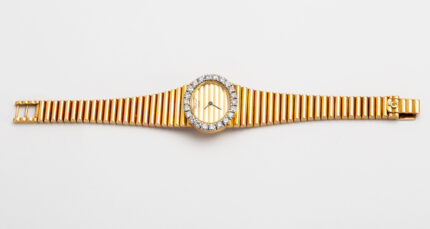 Ceas mecanic Chopard din aur de 18k cu diamante naturale