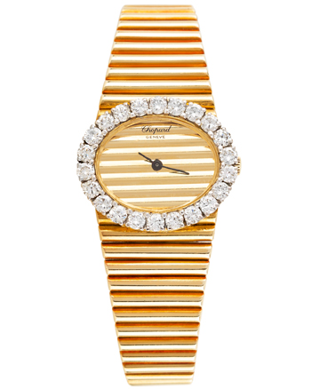 Ceas mecanic Chopard din aur de 18k cu diamante naturale