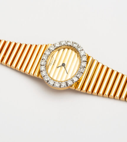 Ceas mecanic Chopard din aur de 18k cu diamante naturale