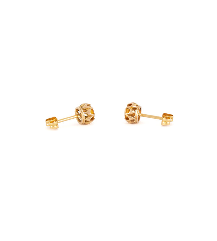 Set vintage 3 in 1 din aur de 14k si 18k cu citrin natural