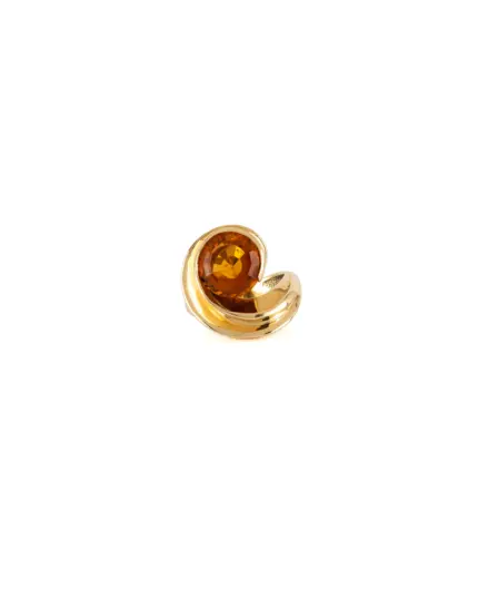 Inel vintage din aur de 14k cu citrin natural