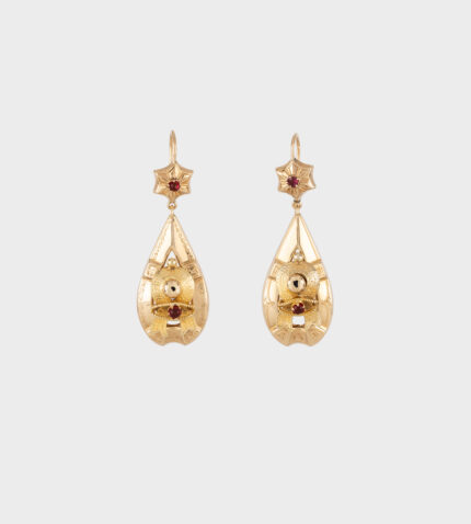Cercei lungi victorieni din aur de 14k