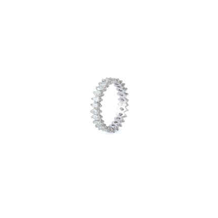 Inel Eternity din aur alb de 18k cu diamante naturale