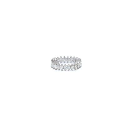 Inel Eternity din aur alb de 18k cu diamante naturale