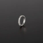 Inel Eternity din aur alb de 18k cu diamante naturale