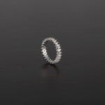 Inel Eternity din aur alb de 18k cu diamante naturale