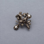 Set din perioada Victoriana din aur de 14k si argint cu diamante naturale