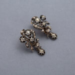 Set din perioada Victoriana din aur de 14k si argint cu diamante naturale