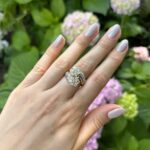Inel din aur de 14k cu diamante naturale