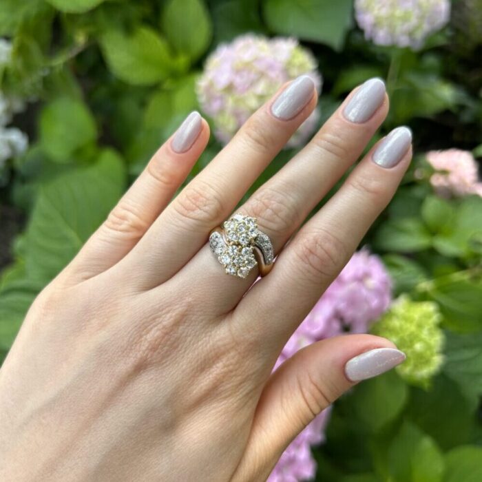 Inel din aur de 14k cu diamante naturale