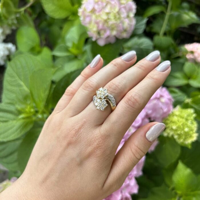 Inel din aur de 14k cu diamante naturale