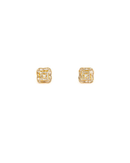 Cercei aur de 18k cu diamante naturale