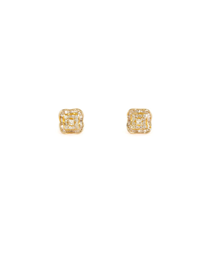Cercei aur de 18k cu diamante naturale