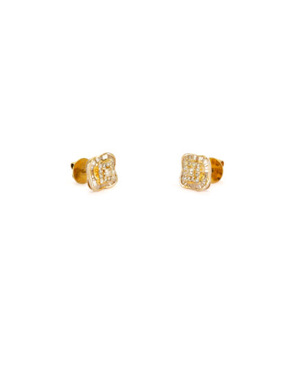 Cercei aur de 18k cu diamante naturale