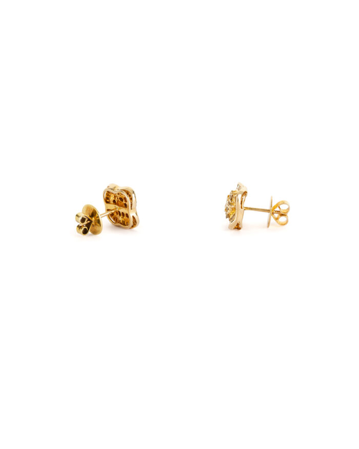 Cercei aur de 18k cu diamante naturale