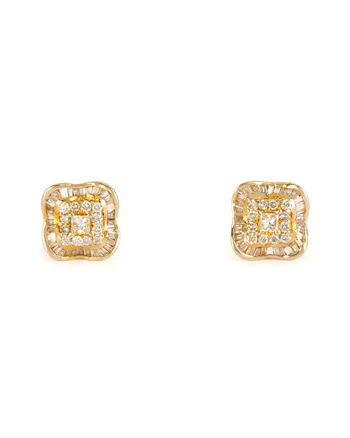 Cercei aur de 18k cu diamante naturale