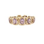 Bratara vintage din aur de 14k cu ametist natural