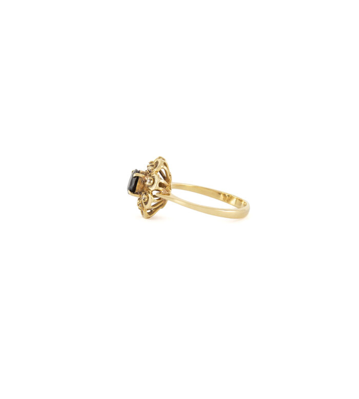 Inel din aur de 18k cu safire si diamante naturale