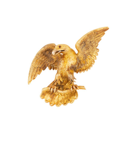 Brosa vultur vintage din aur de 14k 