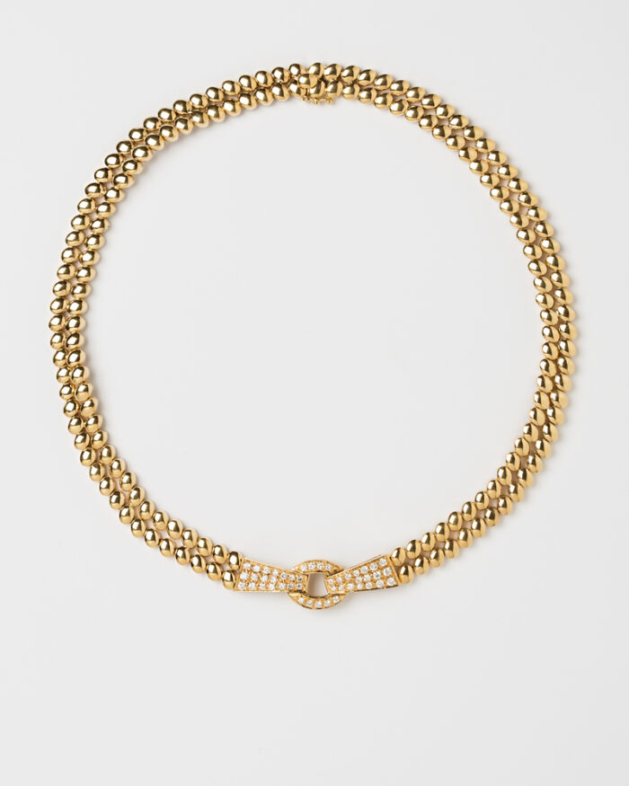 Set colier si bratara din aur de 18k cu diamante naturale