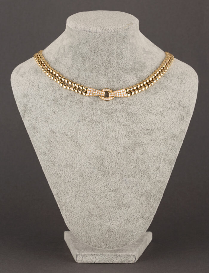 Set colier si bratara din aur de 18k cu diamante naturale